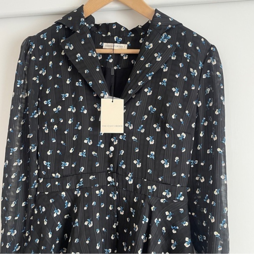 NWT EAST ORDER Sea Flower Ami Blouse w/ Long Sleeves - Picture 9 of 9
